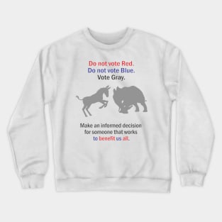 Vote Red Blue Gray Crewneck Sweatshirt